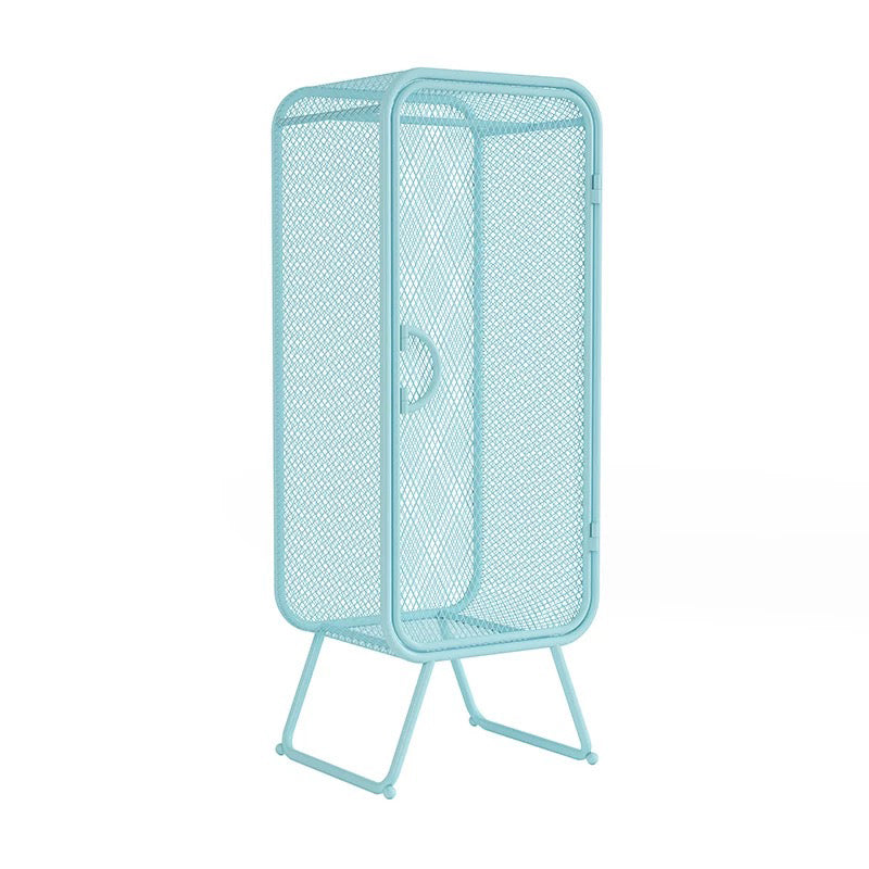 Modern Hinged Door Wardrobe for Home Matte Finish Cabinet with Metal Frame Blue Clearhalo 'Armoires & Wardrobes' 'armoires_wardrobes' 'Bedroom Furniture' 'furn' 'furn_armoires_wardrobes' 'Furniture' 6166342