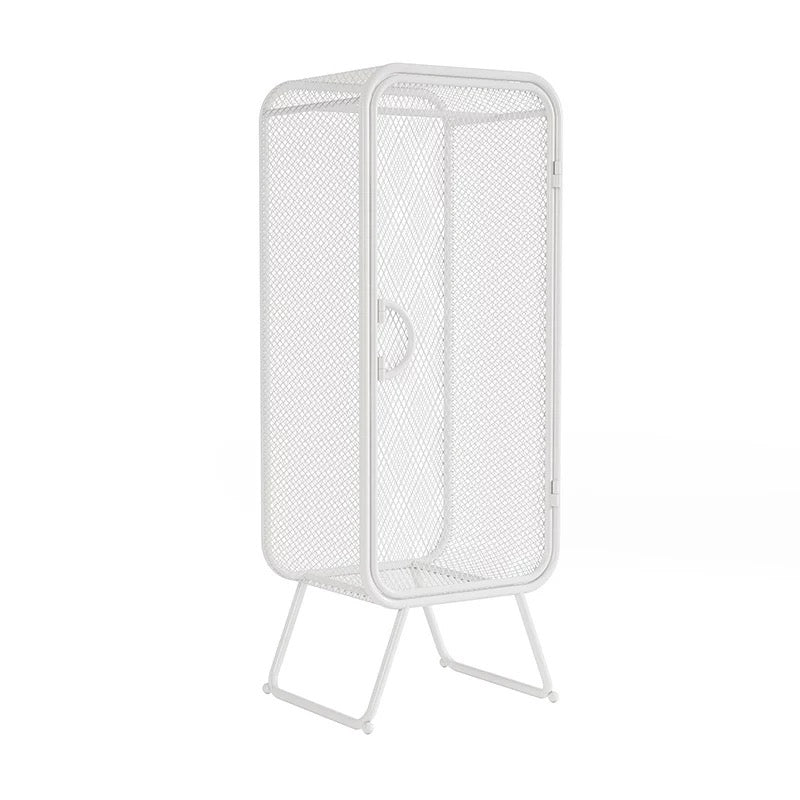 Modern Hinged Door Wardrobe for Home Matte Finish Cabinet with Metal Frame White Clearhalo 'Armoires & Wardrobes' 'armoires_wardrobes' 'Bedroom Furniture' 'furn' 'furn_armoires_wardrobes' 'Furniture' 6166346