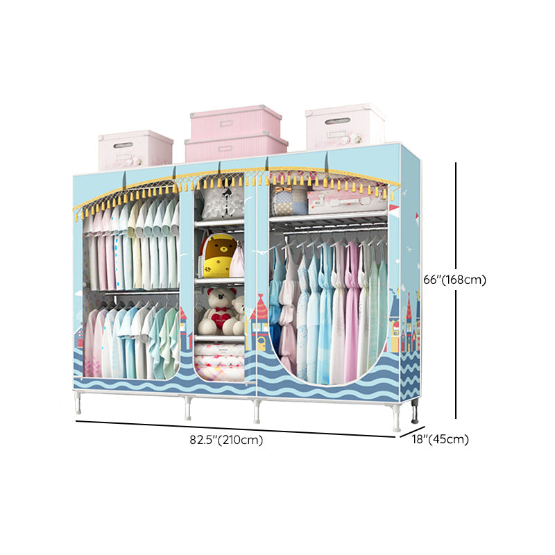 Placard de garde-robe à 3 portes de style contemporain avec jambes