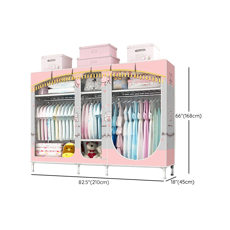 Placard de garde-robe à 3 portes de style contemporain avec jambes