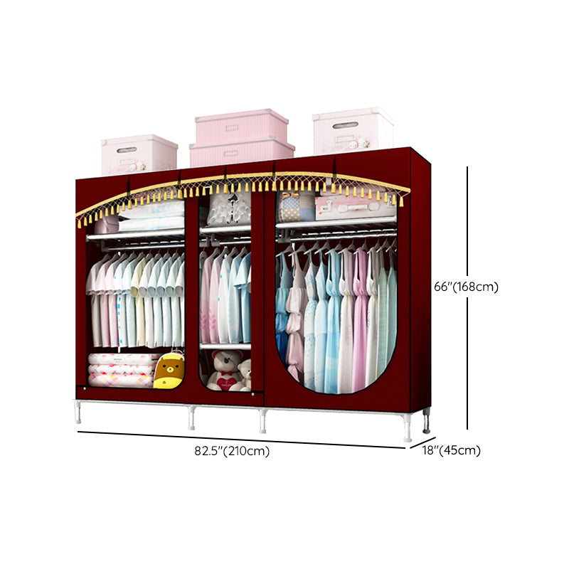 Placard de garde-robe à 3 portes de style contemporain avec jambes