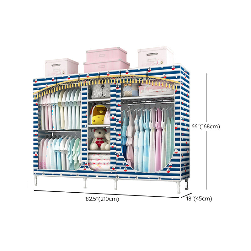 Placard de garde-robe à 3 portes de style contemporain avec jambes