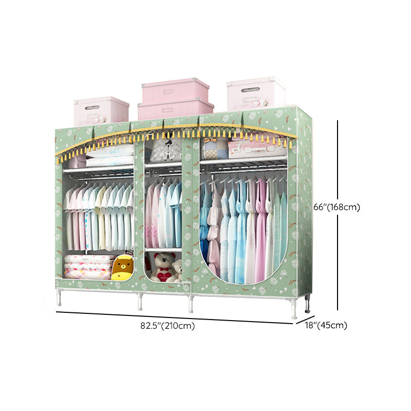 Placard de garde-robe à 3 portes de style contemporain avec jambes