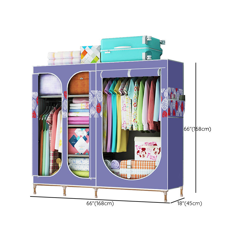 Placard de garde-robe à 3 portes de style contemporain avec jambes