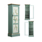 Traditional Birch Wood Cabinet with Mirror Matte Finish Wardrobe for Home
