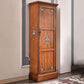 Traditional Birch Wood Cabinet with Mirror Matte Finish Wardrobe for Home