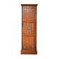 Traditional Birch Wood Cabinet with Mirror Matte Finish Wardrobe for Home