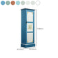 Traditional Birch Wood Cabinet with Mirror Matte Finish Wardrobe for Home