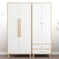 Bedroom Hinged Door Wardrobe with Wooden Legs Modern Cabinet with Clothes Rail Clearhalo 'Armoires & Wardrobes' 'armoires_wardrobes' 'Bedroom Furniture' 'furn' 'furn_armoires_wardrobes' 'Furniture' 6166466