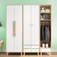 Bedroom Hinged Door Wardrobe with Wooden Legs Modern Cabinet with Clothes Rail Clearhalo 'Armoires & Wardrobes' 'armoires_wardrobes' 'Bedroom Furniture' 'furn' 'furn_armoires_wardrobes' 'Furniture' 6166471