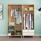 Bedroom Hinged Door Wardrobe with Wooden Legs Modern Cabinet with Clothes Rail Clearhalo 'Armoires & Wardrobes' 'armoires_wardrobes' 'Bedroom Furniture' 'furn' 'furn_armoires_wardrobes' 'Furniture' 6166472