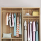 Bedroom Hinged Door Wardrobe with Wooden Legs Modern Cabinet with Clothes Rail Clearhalo 'Armoires & Wardrobes' 'armoires_wardrobes' 'Bedroom Furniture' 'furn' 'furn_armoires_wardrobes' 'Furniture' 6166478