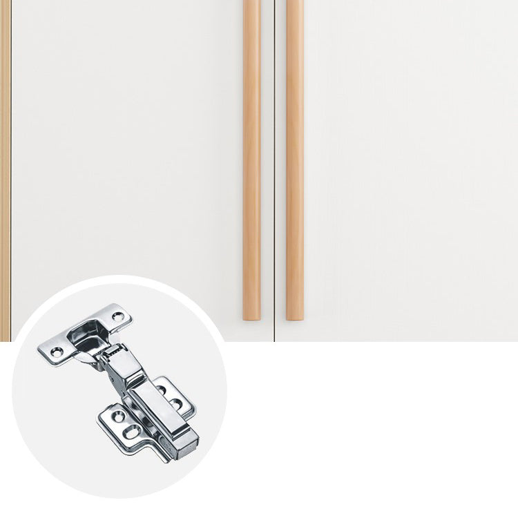 Bedroom Hinged Door Wardrobe with Wooden Legs Modern Cabinet with Clothes Rail Clearhalo 'Armoires & Wardrobes' 'armoires_wardrobes' 'Bedroom Furniture' 'furn' 'furn_armoires_wardrobes' 'Furniture' 6166480