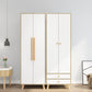 Bedroom Hinged Door Wardrobe with Wooden Legs Modern Cabinet with Clothes Rail Clearhalo 'Armoires & Wardrobes' 'armoires_wardrobes' 'Bedroom Furniture' 'furn' 'furn_armoires_wardrobes' 'Furniture' 6166482