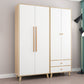 Bedroom Hinged Door Wardrobe with Wooden Legs Modern Cabinet with Clothes Rail Clearhalo 'Armoires & Wardrobes' 'armoires_wardrobes' 'Bedroom Furniture' 'furn' 'furn_armoires_wardrobes' 'Furniture' 6166483