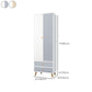 Bedroom Hinged Door Wardrobe with Wooden Legs Modern Cabinet with Clothes Rail Clearhalo 'Armoires & Wardrobes' 'armoires_wardrobes' 'Bedroom Furniture' 'furn' 'furn_armoires_wardrobes' 'Furniture' 6166485