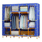 Modern Wardrobe with Clothes Rail Matte Finish Cabinet with Wood Frame