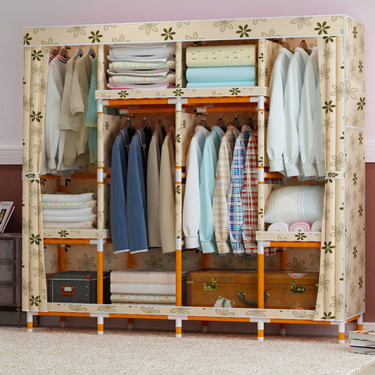 Moderne garderobe met kledingrail matte afwerking Kast met houten frame