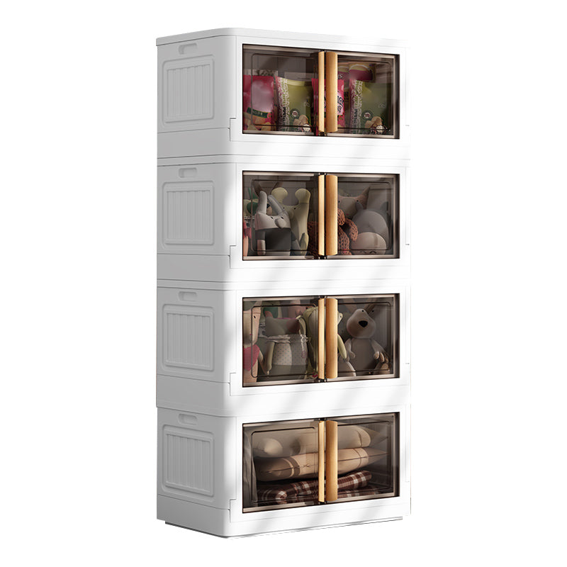 Contemporary Hinged Wardrobe Armoire Plastic Wardrobe Closet