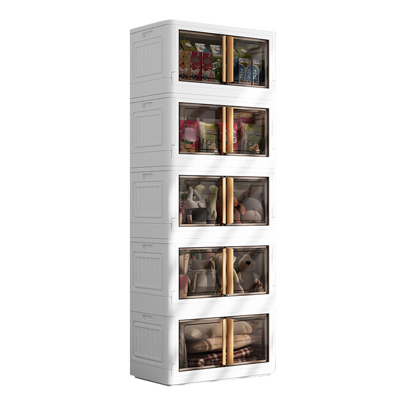 Contemporary Hinged Wardrobe Armoire Plastic Wardrobe Closet