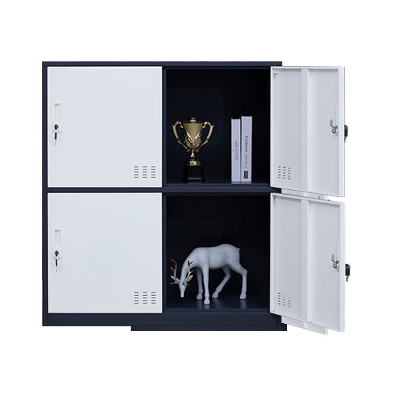 Armoire intérieure en métal pour salle de bain armoire de rangement contemporaine avec portes à charnière