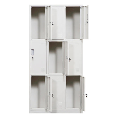 White Colour Wardrobe Contemporary Steel Home Wardrobe Closet with Lock