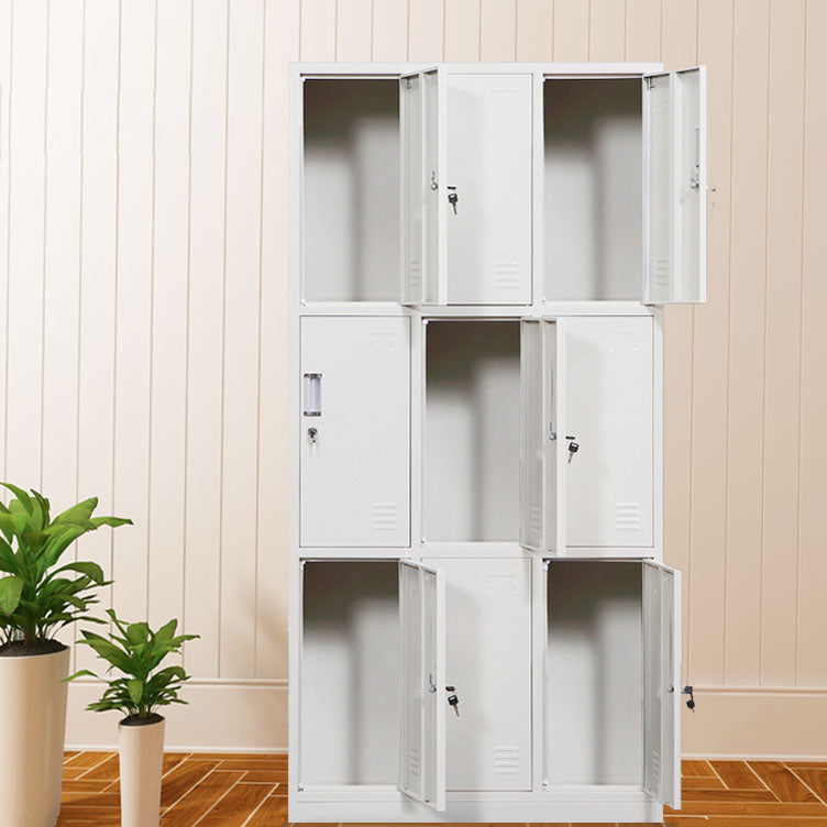 White Colour Wardrobe Contemporary Steel Home Wardrobe Closet with Lock