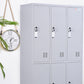 White Colour Wardrobe Contemporary Steel Home Wardrobe Closet with Lock