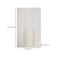 White Colour Wardrobe Wooden 1 Drawer Wardrobe Closet for Bedroom