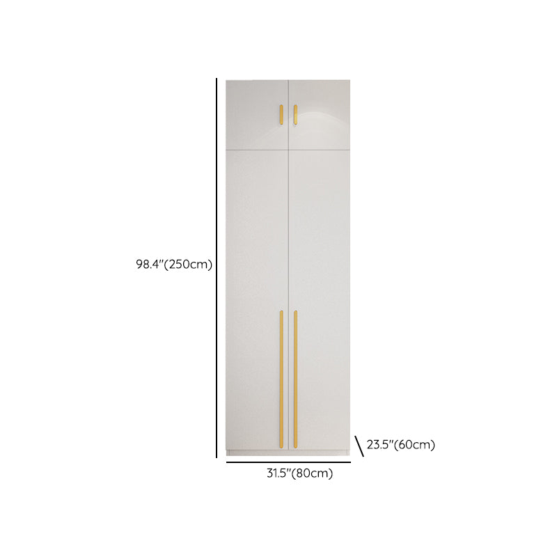White Colour Wardrobe Wooden 1 Drawer Wardrobe Closet for Bedroom