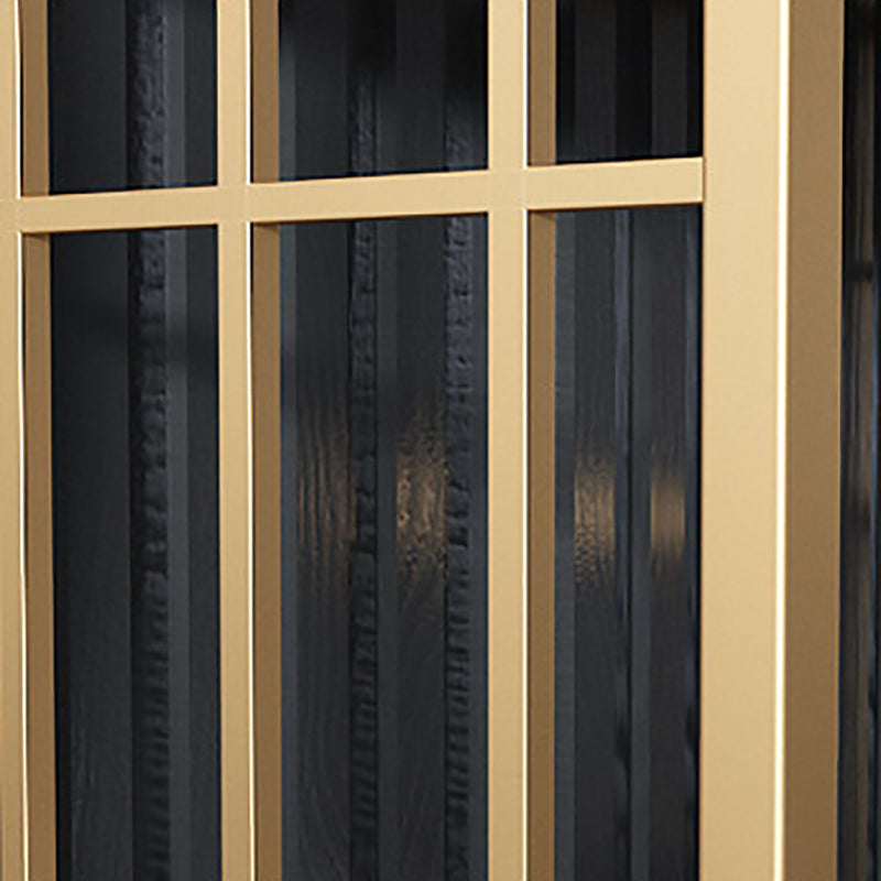 Modern Bookcase Metal Open Back Bookshelf with Shelves for Living Room