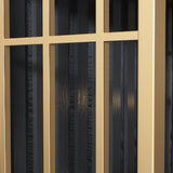 Modern Bookcase Metal Open Back Bookshelf with Shelves for Living Room