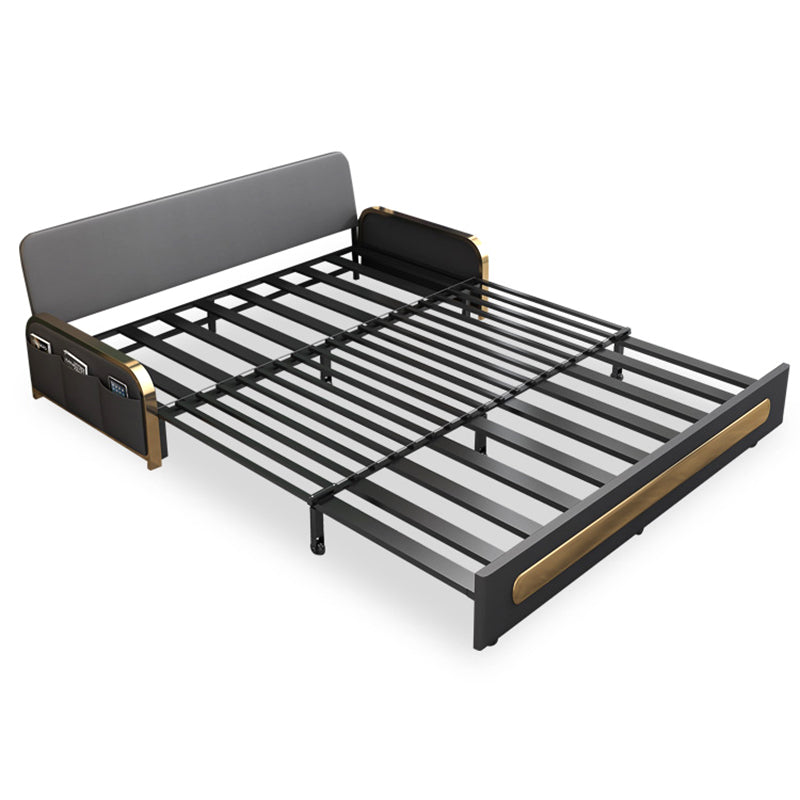 Estilo moderno 33.46 "Sofá ancho de sofá Faux Cuero sofá con almacenamiento