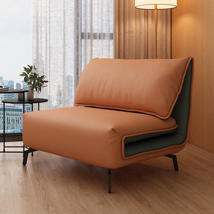 Eigentijdse faux lederen bankbed cabrioloin armless banks sofa bed