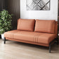 Orange Faux leather Sofa Bed 35.43" Wide Contemporary Sleeper Sofa with Upholstered