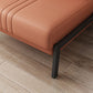 Orange Faux leather Sofa Bed 35.43" Wide Contemporary Sleeper Sofa with Upholstered