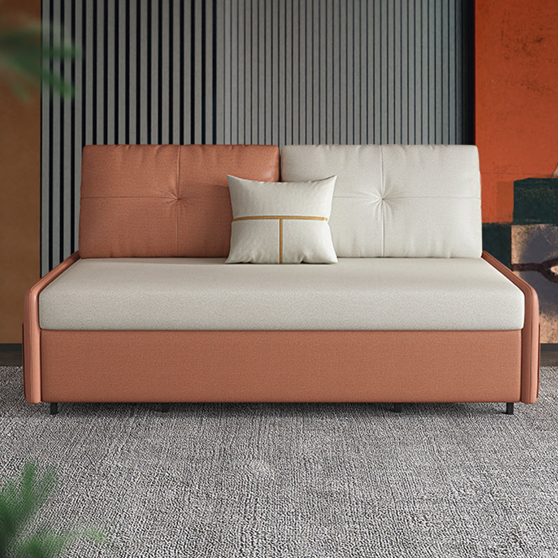 38,58 "W zeitgenössische Kunstleder -Leder -Armless -Sofa für Wohnzimmer