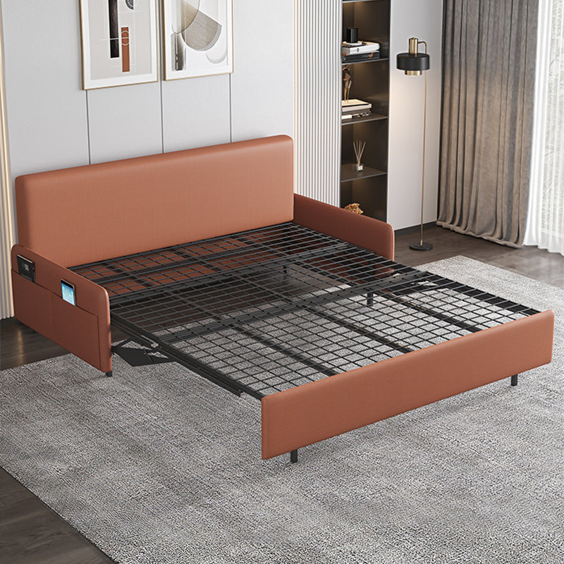 38,58 "W zeitgenössische Kunstleder -Leder -Armless -Sofa für Wohnzimmer