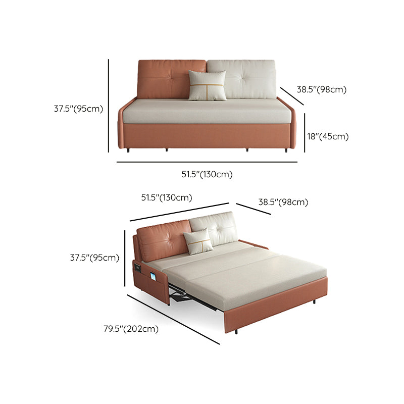 38,58 "W zeitgenössische Kunstleder -Leder -Armless -Sofa für Wohnzimmer