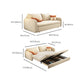 Modern Futon Sofa Bed 30.31" Wide Fabric Storage Futon with Storage