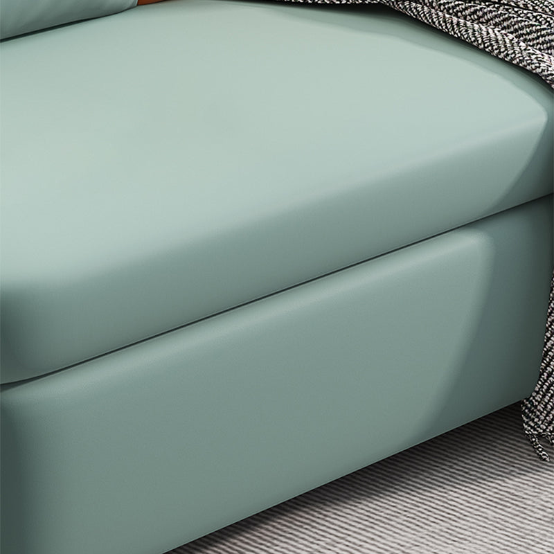 Square Glam Glam Faux Cuir Tache résistant au lit de canapé en vert