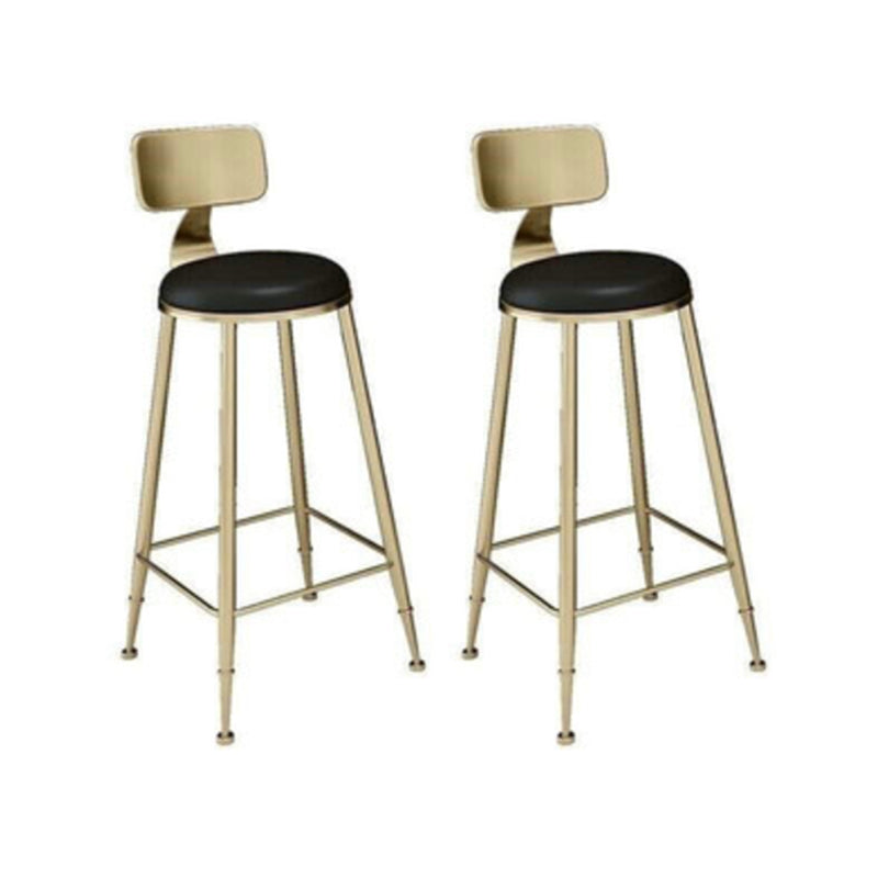 Glam Table and Stool Set 1/2/3/5 Pieces Bar Pub Table Set for Dining Room Black-Gold 30"H Stools (Set of 2) Clearhalo 'Bar Furniture' 'furn' 'furn_home_bar_bar_sets' 'Furniture' 'Home Bars & Bar Sets' 'home_bar_bar_sets' 'Kitchen & Dining Furniture' 6167412