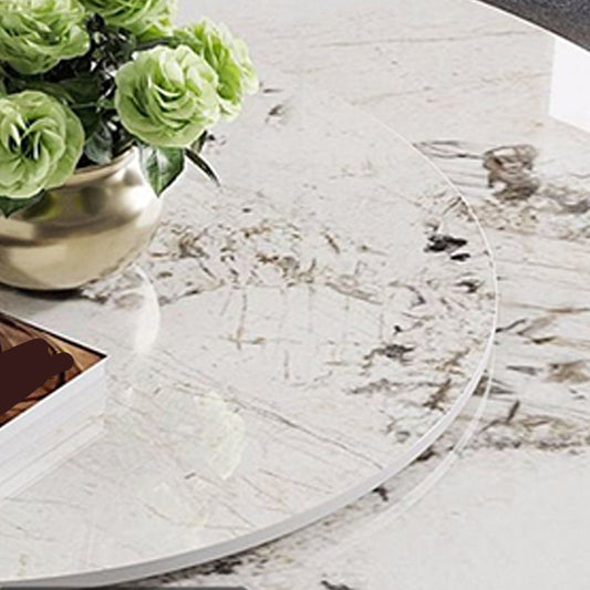 Contemporary Round Dining Table Steel Pedestal Base Table for Dining Room Clearhalo 'Dining Tables & Seating' 'Dining Tables' 'dining_table' 'furn' 'furn_dining_table' 'Furniture' 'Kitchen & Dining Furniture' 6167428