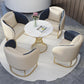 Glam Style Sintered Stone Dining Set Round 1/2/3/4/5 Pieces Dining Table Set for Home Use