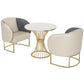 Glam Style Sintered Stone Dining Set Round 1/2/3/4/5 Pieces Dining Table Set for Home Use
