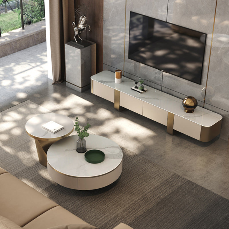 Contemporary Media Console TV Stand Stone TV Stand for Living Room Clearhalo 'furn' 'furn_tv_stands_entertainment_centers' 'Furniture' 'Living Room Furniture' 'TV Stands & Entertainment Centers' 'TV Stands & Media Storage Furniture' 'tv_stands_entertainment_centers' 6167496