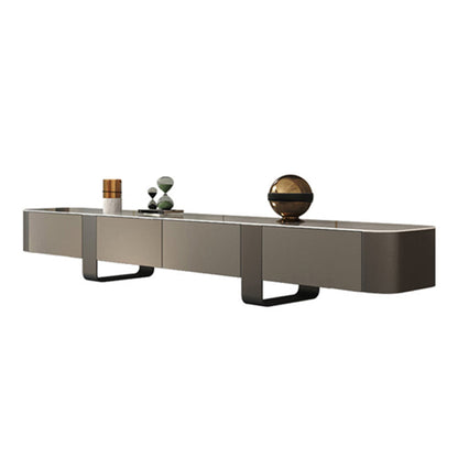 Contemporary Media Console TV Stand Stone TV Stand for Living Room Grey Clearhalo 'furn' 'furn_tv_stands_entertainment_centers' 'Furniture' 'Living Room Furniture' 'TV Stands & Entertainment Centers' 'TV Stands & Media Storage Furniture' 'tv_stands_entertainment_centers' 6167502