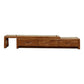 Soporte tradicional para TV, consola de soporte para TV de madera de caucho con cajones