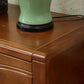 Soporte tradicional para TV, consola de soporte para TV de madera de caucho con cajones