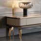 Glam Media Console TV Stand Stone TV Media Stand for Living Room